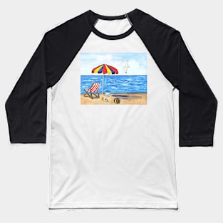 Summer Day at the Beach Baseball T-Shirt